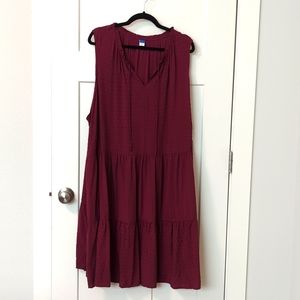 Old Navy 4x burgundy dress NWT